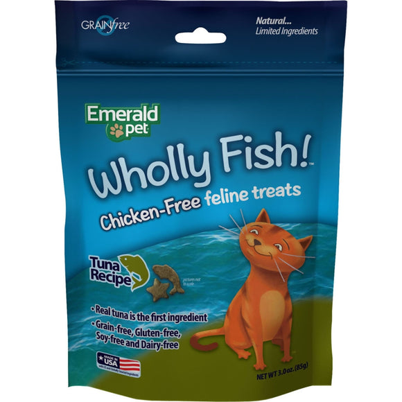 Emerald Pet Feline Cat Treat Wholly Fish Tuna 3oz