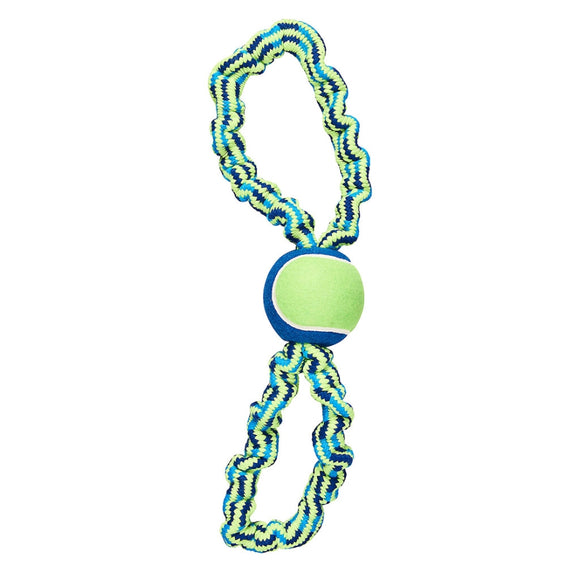 Spot Blue/Green Rope with Tennis Ball Dog Toy Extra Large
