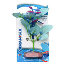 Blue Ribbon Pet Products Mini Colorburst Florals Willow Leaf Silk Style Plant  Blue