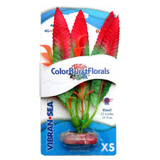 Blue Ribbon Pet Products Colorburst Florals Crispus Silk Style Plant Red - Extra Small