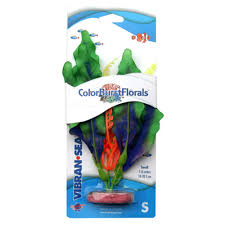 Blue Ribbon Pet Products Colorburst Florals Waffle Leaf Silk Style Plant  Green - Small