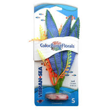 Blue Ribbon Pet Products Colorburst Florals Crispus Silk Style Plant  Blue - Small
