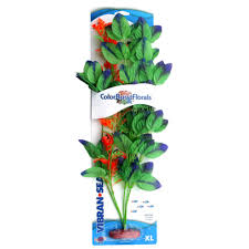 Blue Ribbon Pet Products Colorburst Florals Melon Leaf Silk Style Plant  Green - Extra Large
