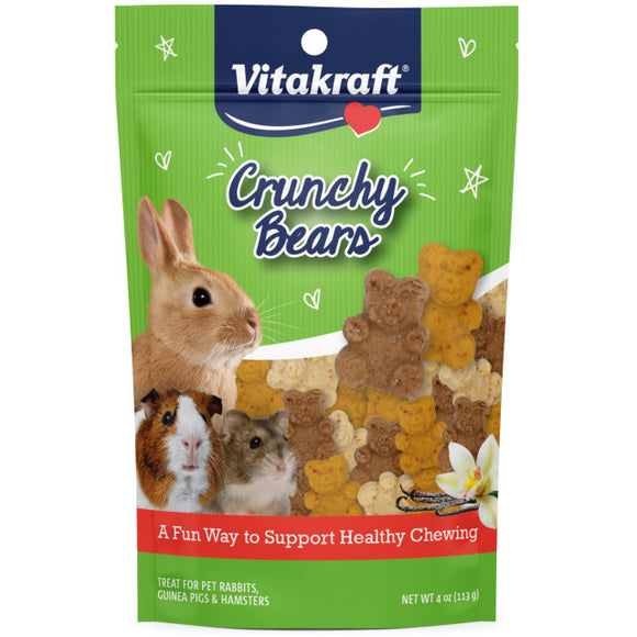 Vitakraft Crunchy Bears Small Animal Treat 4oz