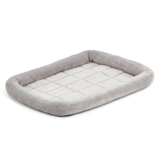 Midwest Homes for Pets  22 in. Quiet Time Diamond Stitch Bed with Elastic Bands  Grey