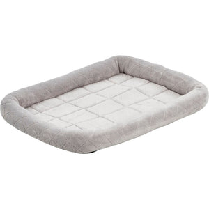 Midwest 24 in. Quiet Time Diamond Stitch Bed with Elastic Bands&#44; Grey