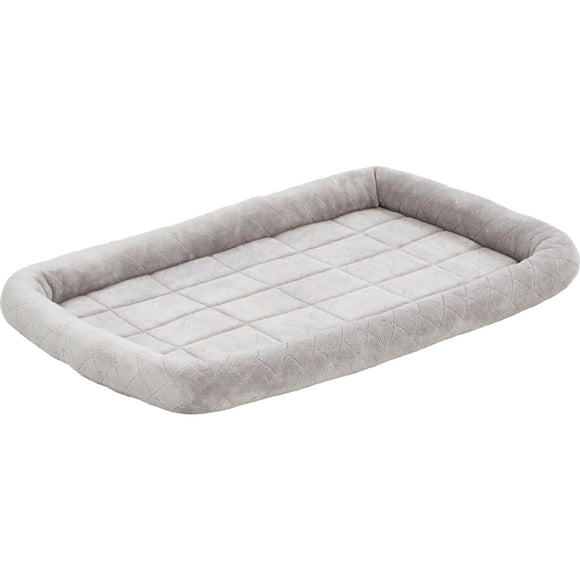 Midwest Homes for Pets  36 in. Quiet Time Diamond Stitch Bed with Elastic Bands  Grey