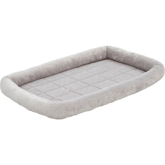 Midwest Homes for Pets 42 in. Quiet Time Diamond Stitch Bed with Elastic Bands  Grey