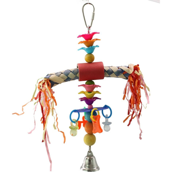 A&E Cage Happy Beaks Totem Pole Bird Toy 9.45 x 6.75 x 6.75 in.