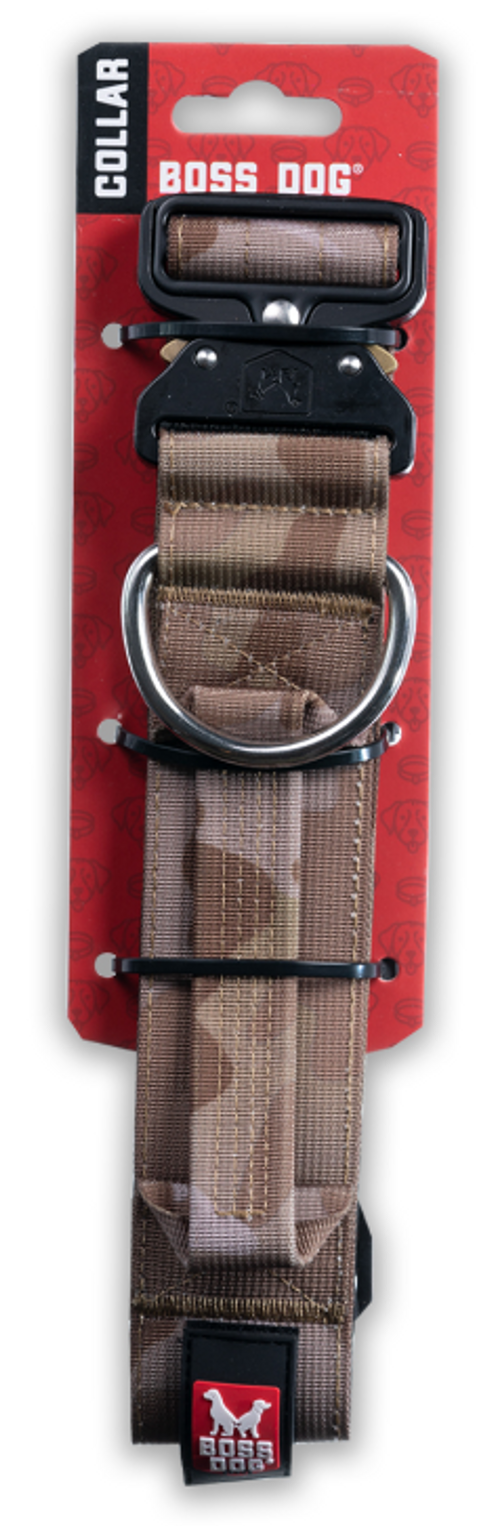 Boss Dog Tactical Collar 20-28in 2in Tan Camo
