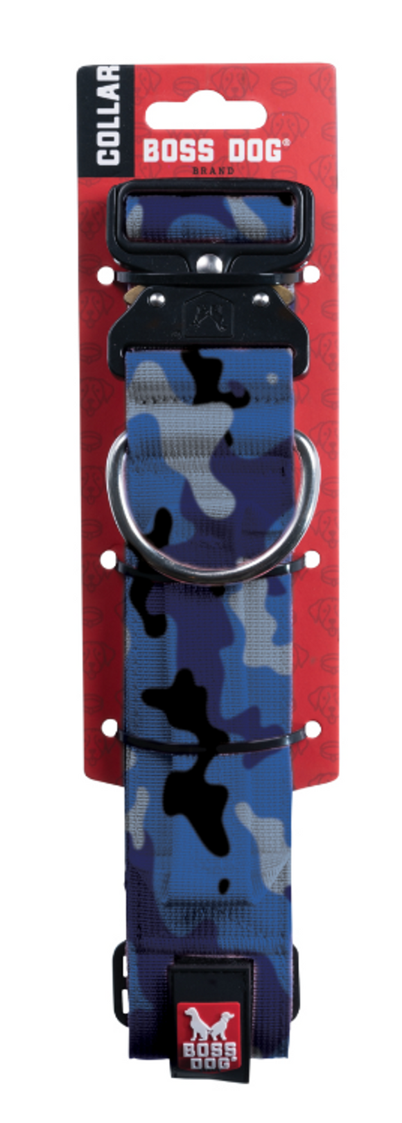 Boss Dog Tactical Dog Collar 20-28 Blue Camo 2in