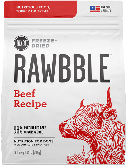 Bixbi Rawbble Freeze Dried Dog 4.5oz Beef