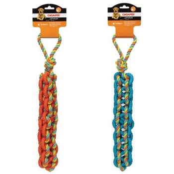 Boss Pet Chomper TPR Braided Rope Tug 20in Assorted