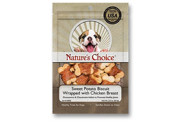 Loving Pets Natures Choice Sweet Potato Biscuit Wrapped with Chicken Breast 2 Ounce