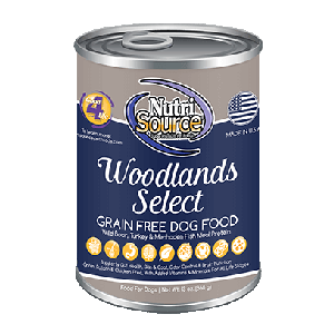 NutriSource Grain Free Canned Woodlands Select Dog Food  13oz