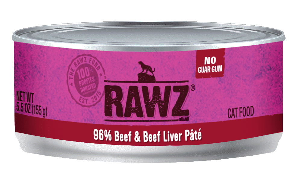 Raws Wet Cat Food 5.5oz Pate 96%