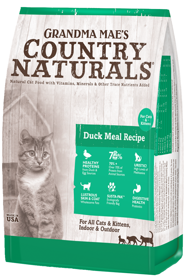 Grandma Mae's Country Naturals Dry Cat Food Duck and Rice 12lb