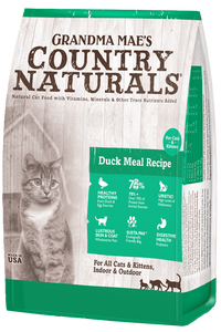 Grandma Mae's Country Naturals Dry Cat Food Duck and Rice 9oz