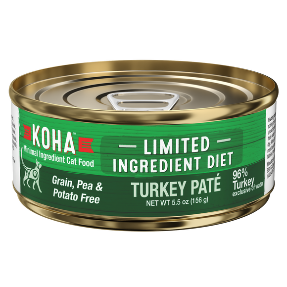 Koha Limited Ingredient Wet Cat Food 3oz Turkey Pate