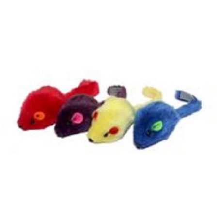Multipet multicolored mice cat toy 4 pack