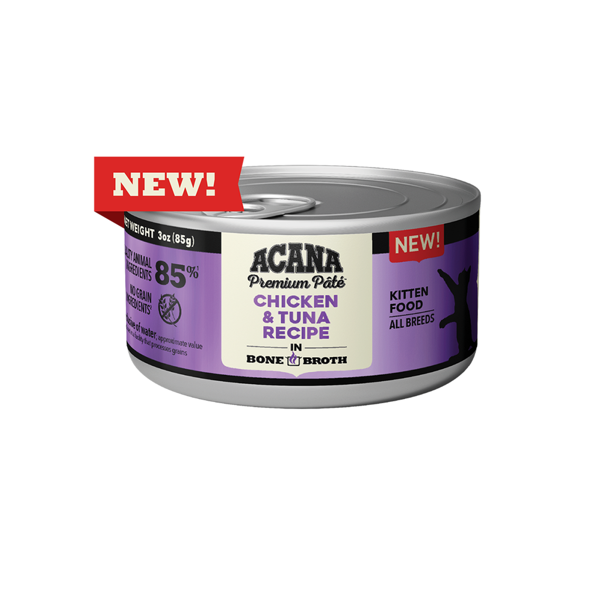 Acana Premium Pate 3oz Canned Cat Food Chicken and Tuna Kitten