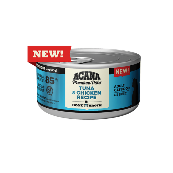 Acana Premium Pate 3oz Canned Cat Food Tuna and Chicken