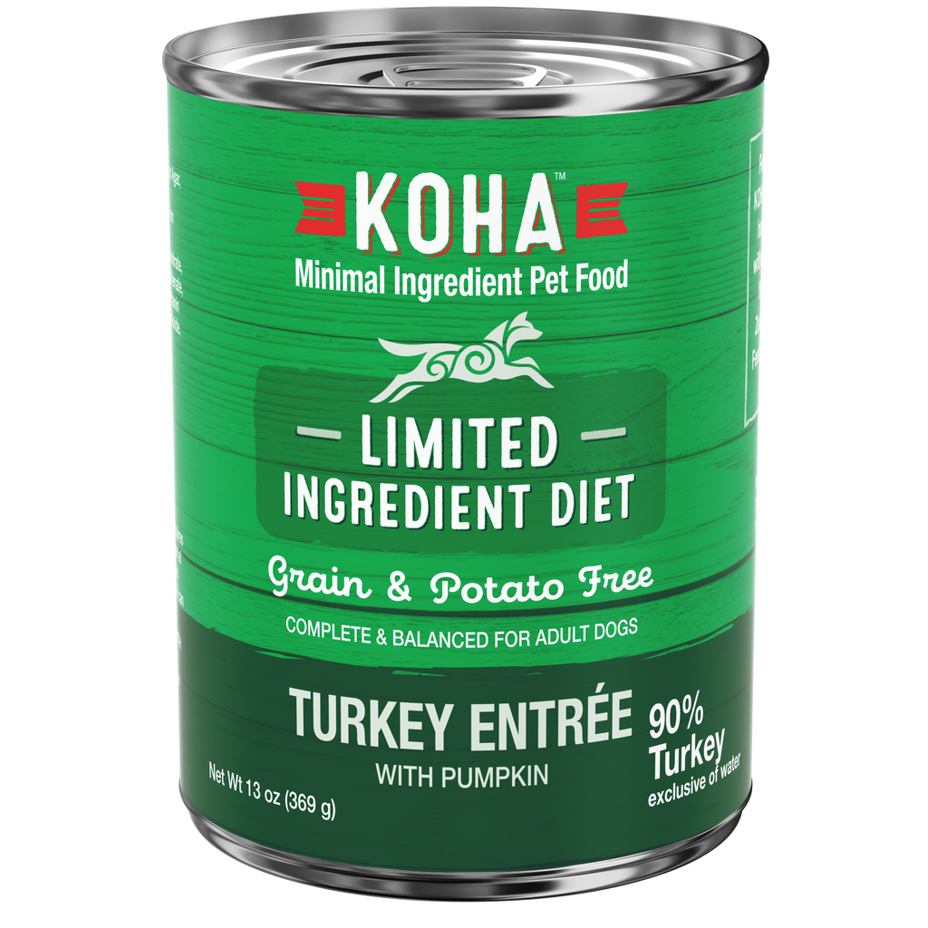 Koha Grain Free Limited Ingredient 13.2oz Canned Dog Food 90% Turkey