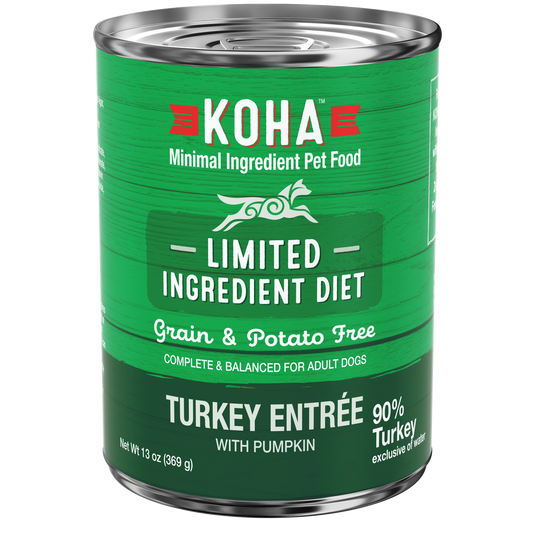 Koha Grain Free Limited Ingredient 13.2oz Canned Dog Food 90% Turkey