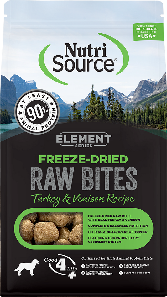 NutriSource Element Series Freeze-Dried Turkey & Venison Recipe 10 oz