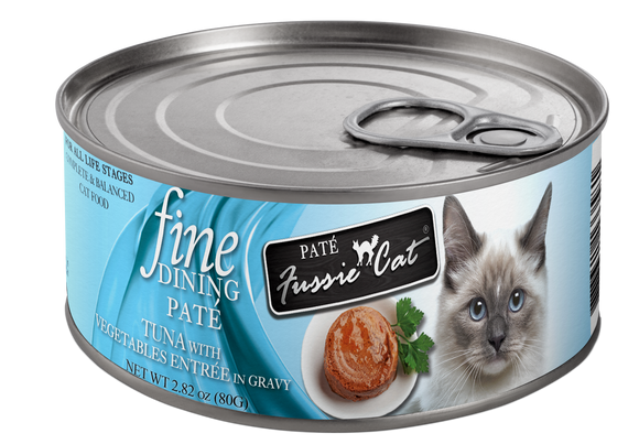 Fussie Cat Fine Dining Pate Tuna with Vegetables Entrée 2.82oz