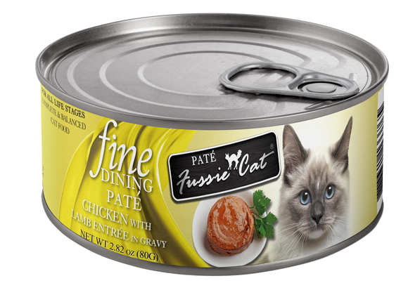 Fussie Cat Fine Dining Pate Chicken with Lamb Entrée 2.82oz