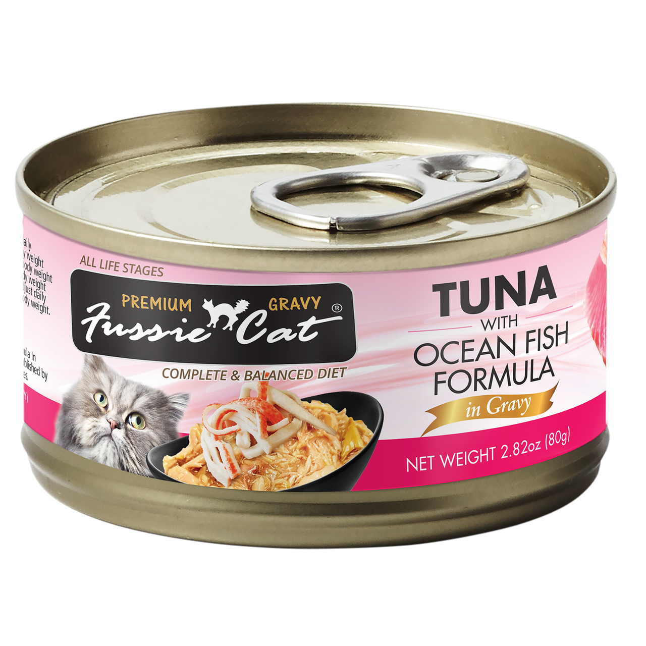 Fussie Cat Premium Tuna w/Oceanfish in Gravy 2.82oz