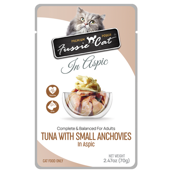 Fussie Cat Premium Tuna w/ Small Anchovies Pouch 2.47oz
