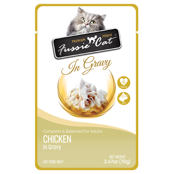 Fussie Cat Premium Chicken in Gravy Pouch 2.47oz