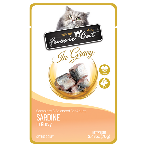 Fussie Cat Premium Sardine in Gravy Pouch 2.47oz