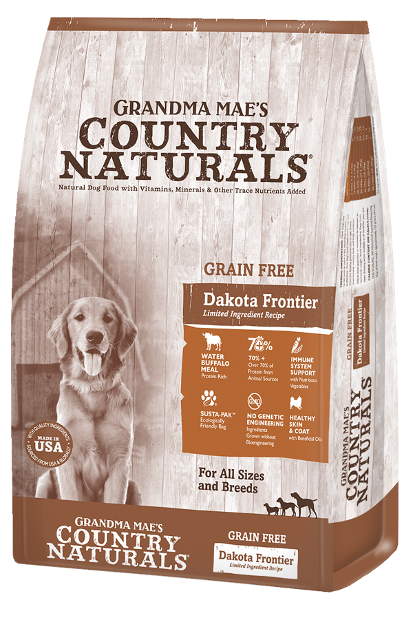 Grandma Mae's Country Naturals Dry Dog Food Grain Free 25lb Buffalo