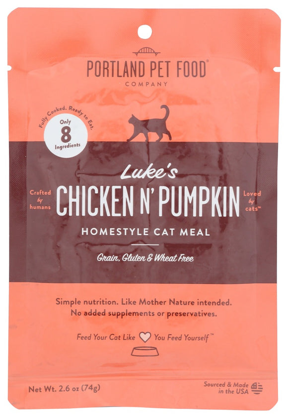 Portland Pet 2.6 oz Chicken Pumpkin Cat Meal