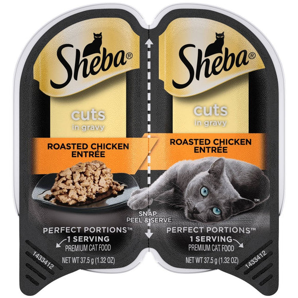 SHEBA Wet Cat Food Cuts in Gravy Roasted Chicken Entree
