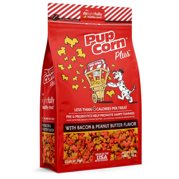 Pup Corn Plus Bacon & Peanut Butter Dog Treat - 27oz