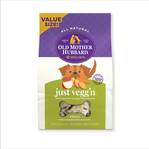 Old Mother Hubbard Classic Crunchy Natural Dog Treats  Just Vegg N Small Biscuits  3lb 5oz Bag