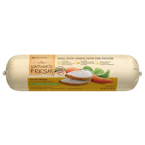 Freshpet Nature's Fresh Roll Chicken Recipe Refrigerated Wet Dog Food - 2lbs