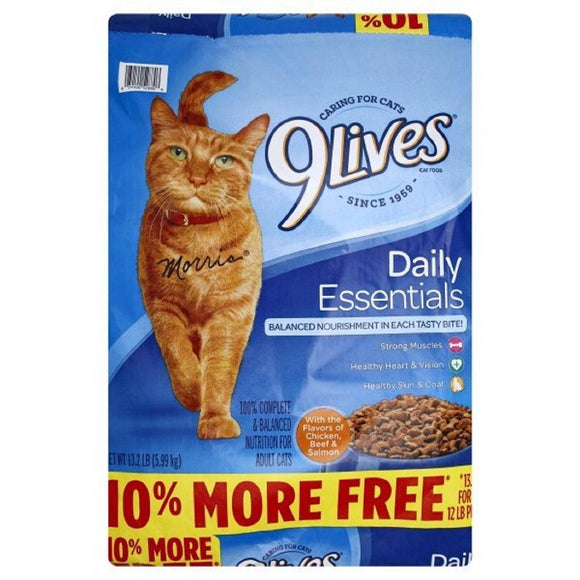 9Lives Daily Essentials Dry Cat Food  12lb Bag