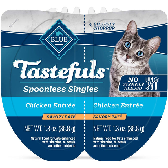Blue Buffalo Tastefuls Singles Chicken Entree Pate Adult Dry Cat Food 2.6oz