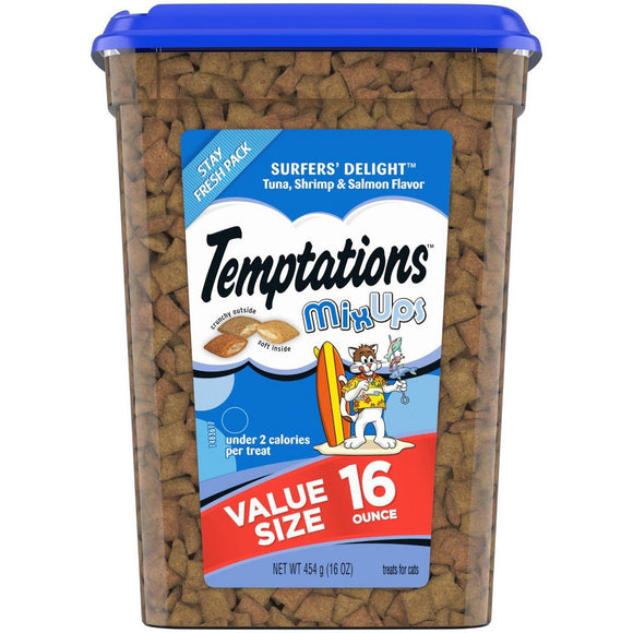 Temptations MixUps Salmon  Tuna & Shrimp Flavor Crunchy & Soft Treat for Cat  16 oz.