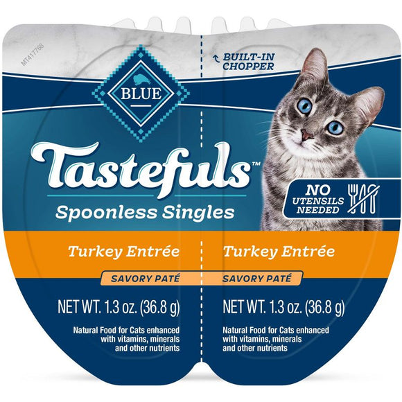 Blue Buffalo Tastefuls Spoonless Singles Turkey Entree Pate Adult Dry Cat Food - 2.6oz