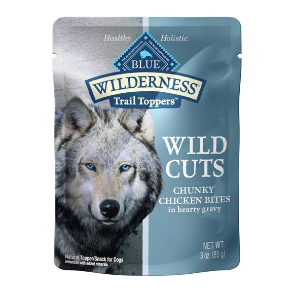 Blue Buffalo Wilderness Grain Free Wild Cuts Wet Dog Food Topper Chunky Chicken Bites - 3oz