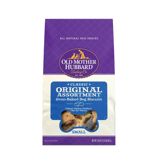Old Mother Hubbard Classic Original Assortment Biscuits Baked Dog Treats  Small  20 Ounce Bag