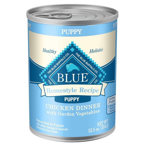 Blue Buffalo Homestyle Recipe Wet Dog Food Chicken Dinner with Garden Vegetables Puppy - 12.5oz