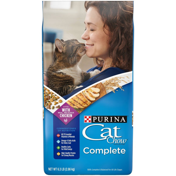 Purina Cat Chow High Protein Dry Cat Food  Complete  6.3 lb. Bag