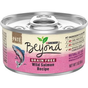 Purina Beyond Grain Free  Natural Pate Wet Cat Food  Grain Free Wild Salmon Recipe  3 oz. Can